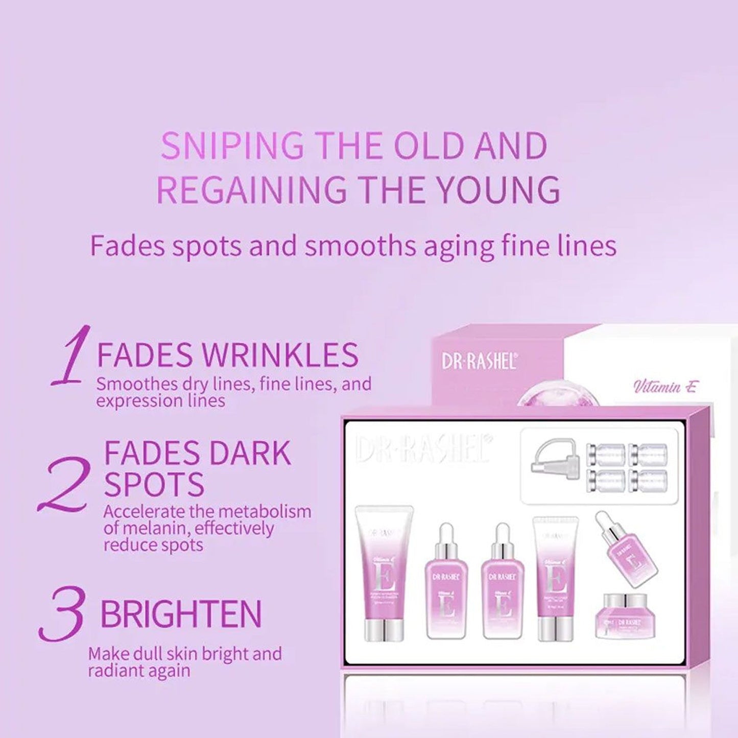 Dr.Rashel Vitamin E Hydrating &amp; Restoring Skin Care Kit, Pack of 7