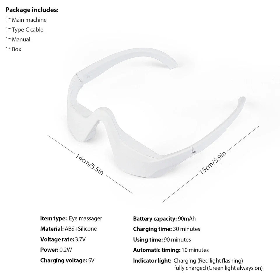 Red Light Therapy Glasses Eye Massager